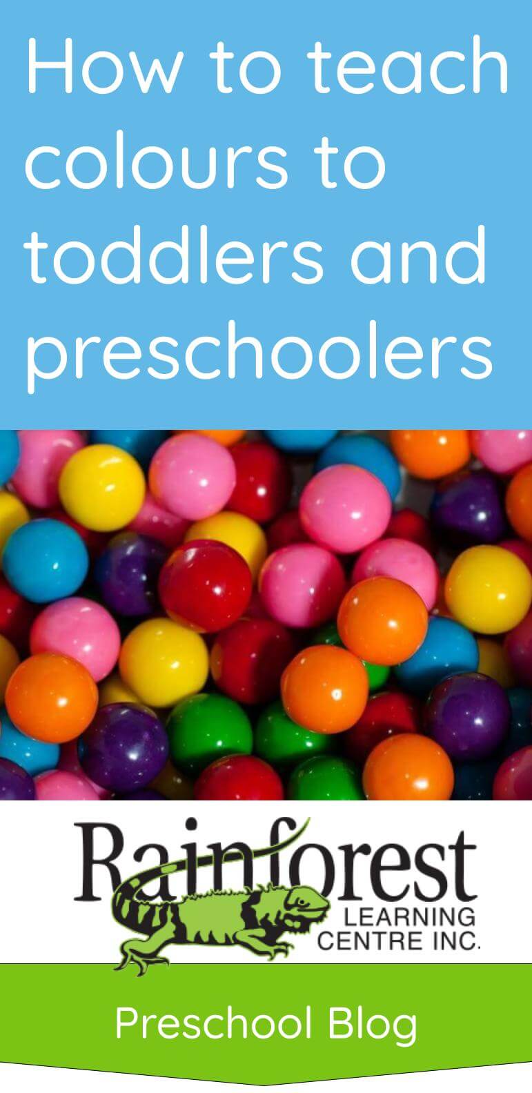 how to teach colors to preschoolers and toddlers - article pinterest image