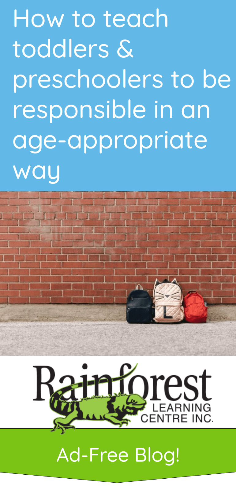 how to teach toddlers preschoolers to be responsible in an age appropriate way - article pinterest image